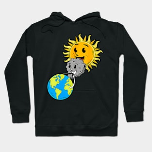 2024 Total Solar Eclipse Eh Moon Sun ny Hoodie